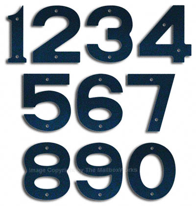 Small Navy Blue House Numbers by Majestic 5 Inch Product Image