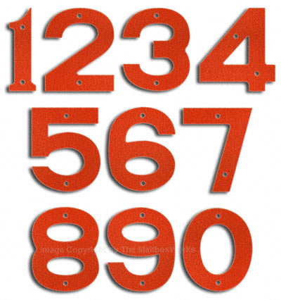 Majestic Small Ruby Red House Numbers
