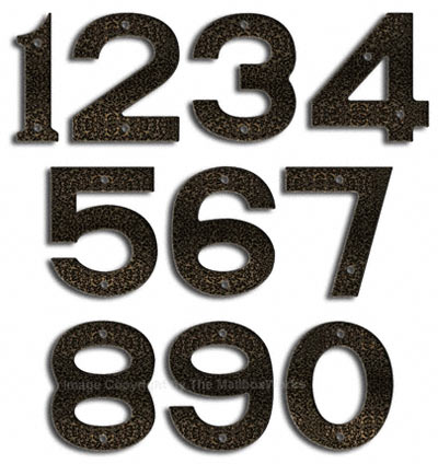 Majestic Small Silver Vein House Numbers
