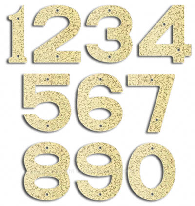 Majestic Small White Vein House Numbers