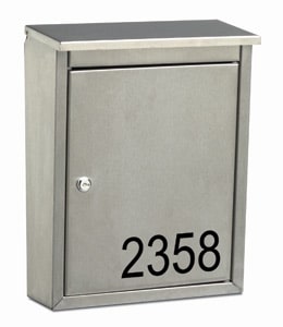 Metropolis Wall Mount Mailbox Front Lettering
