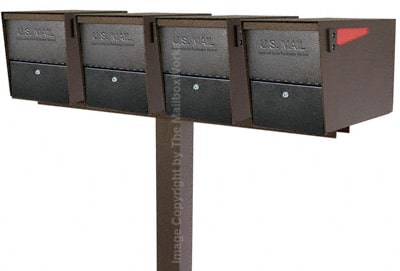 Mail Boss Package Master Quad Mailboxes with Post Product Image