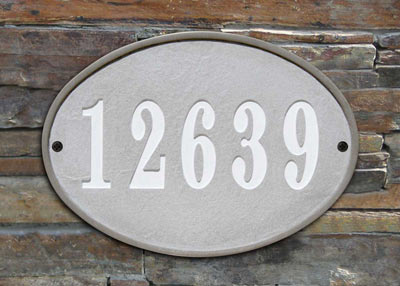 QualArc Oakfield Oval Address Plaque Installed