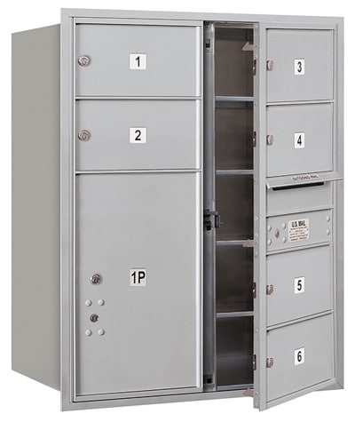 3710D-06 Front Loading Salsbury 4C Horizontal Mailboxes Product Image