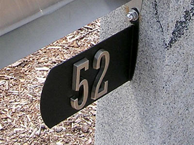 Spira Post Mount Mailbox Address Plaque