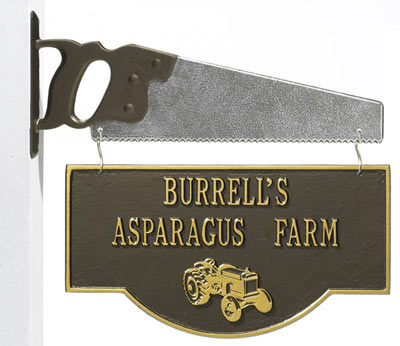 Whitehall Tractor 2-Sided Two Line Hanging Hobby Plaque With Bracket Product Image