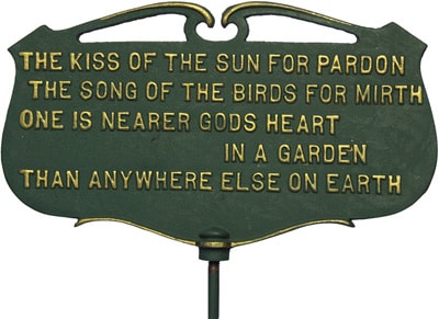 Whitehall Kiss Of The Sun Poem Sign Product Image