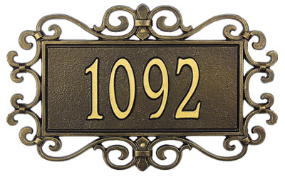 Whitehall Mears Fretwork Address Plaque Product Image
