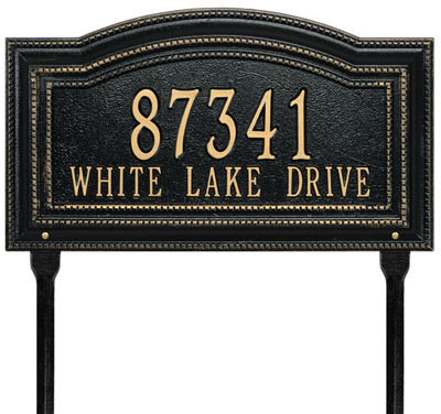 Whitehall Arbor Arch Rectangle Lawn Marker Address Plaque Product Image