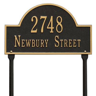 Whitehall Arch Marker Rectangle Lawn Address Plaque Product Image