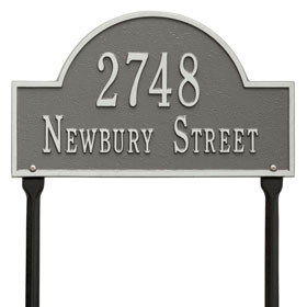 Whitehall Arch Marker Lawn Pewter Silver
