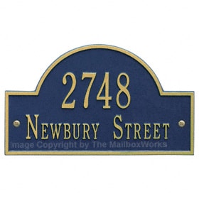 Whitehall Arch Marker Plaque Blue Gold