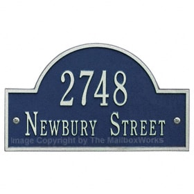 Whitehall Arch Marker Plaque Blue Silver