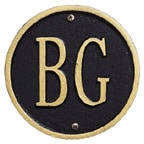Whitehall Address Plaques Black With Gold