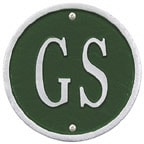 Whitehall Address Plaques Green With Silver