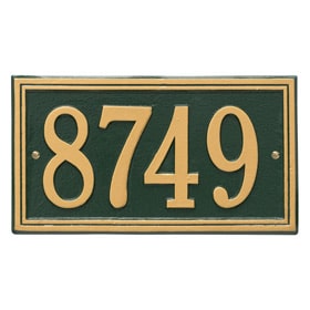 Whitehall Double Line Plaque Green Gold