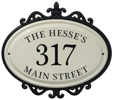 Whitehall Hillsdale Ceramic Address Plaque