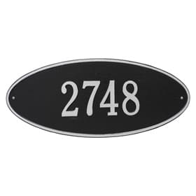 Whitehall Madison Oval Plaque Black Silver