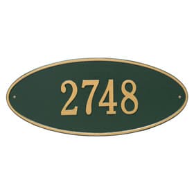 Whitehall Madison Oval Plaque Green Gold