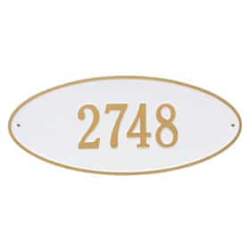 Whitehall Madison Oval Plaque White Gold