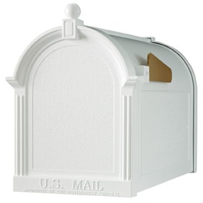 Whitehall Decorative Post Mount Mailboxes White