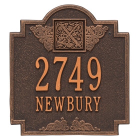 Monogram Address Plaque Oil Rubbed Bronze