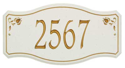 New Amsterdam Carved Stone Address Plaque