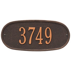 Oval Address Plaque Oil Rubbed Bronze