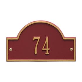 Whitehall Arch Marker Petite Red Gold