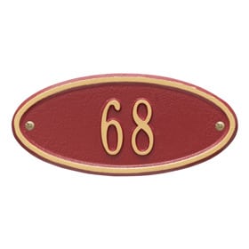 Whitehall Madison Petite Plaque Red Gold