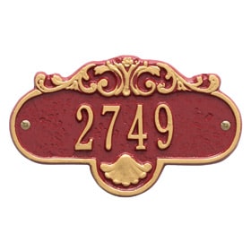 Whitehall Rochelle Petite Plaque Red Gold
