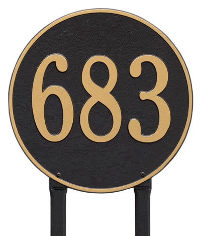 Whitehall 15 Inch Round Lawn Marker Address Plaque Product Image