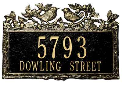 Whitehall Woodland Wren Address Plaque