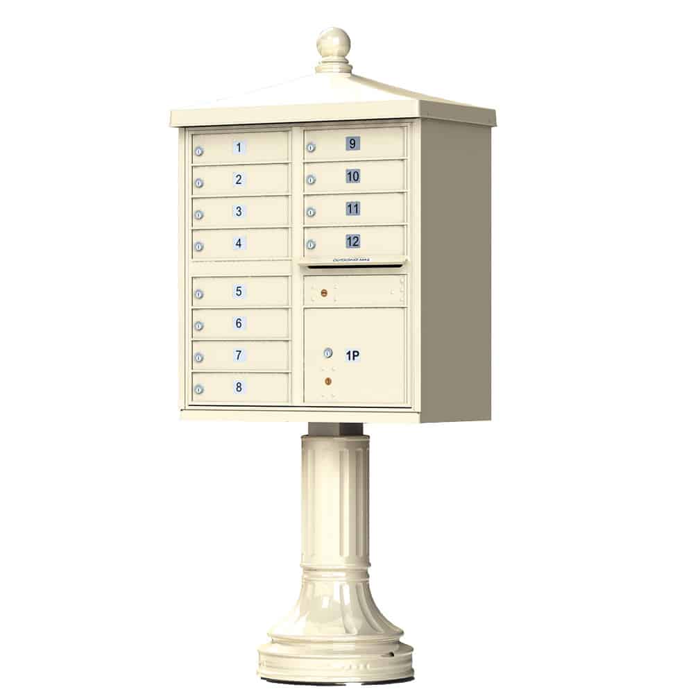 Florence CBU Cluster Mailbox – Vogue Traditional Kit, 12 Tenant Doors, 1 Parcel Locker Product Image