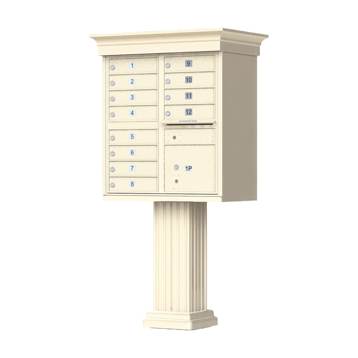 Florence CBU Cluster Mailbox – Vogue Classic Kit, 12 Tenant Doors, 1 Parcel Locker Product Image