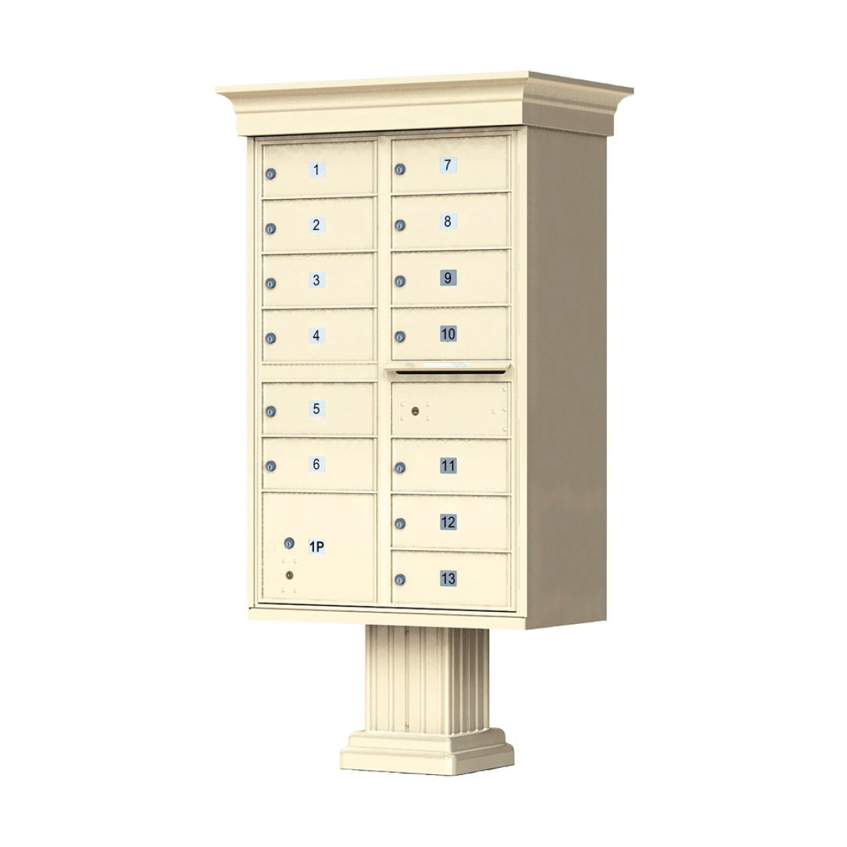 Florence CBU Cluster Mailbox – Vogue Classic Kit, 13 Tenant Doors, 1 Parcel Locker Product Image