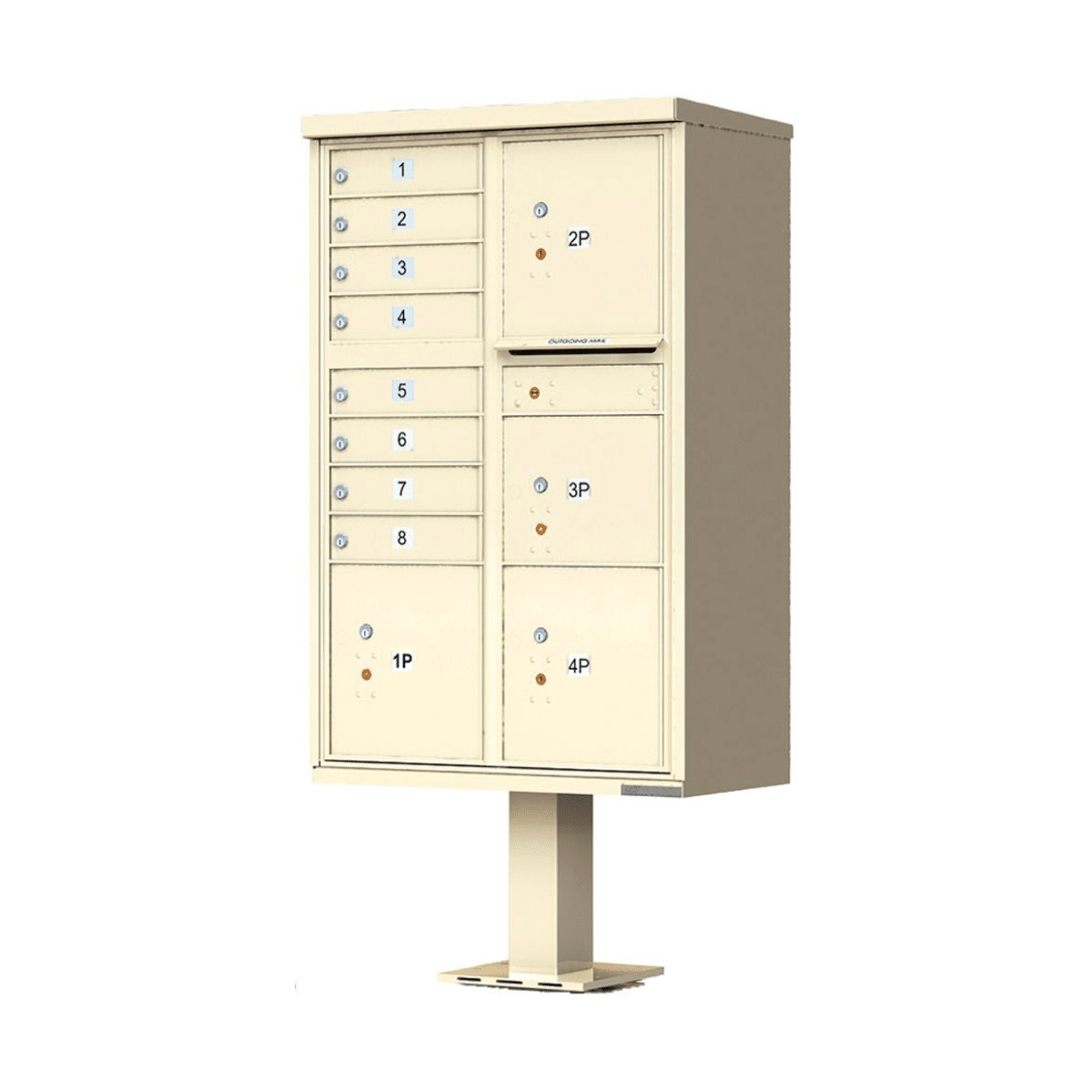 Florence CBU Cluster Mailbox – 8 Tenant Doors, 4 Parcel Lockers Product Image