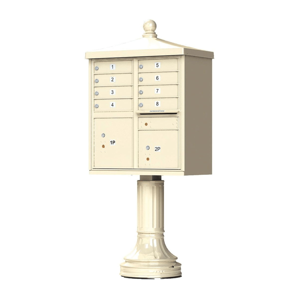 Florence CBU Cluster Mailbox – Vogue Traditional Kit, 8 Tenant Doors, 2 Parcel Lockers Product Image