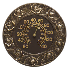 Whitehall Rose Thermometer French Bronze