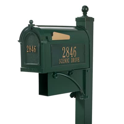 Whitehall Estate Mailbox Package Green Gold
