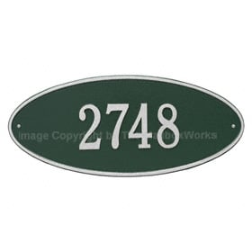 Whitehall Madison Oval Plaque Green Silver