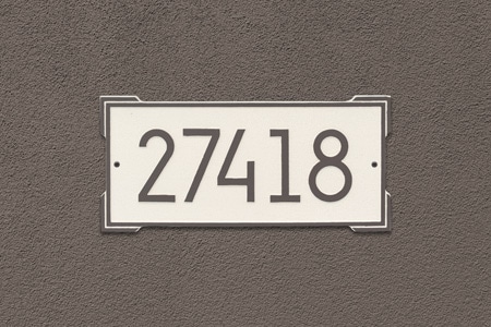Whitehall Modern Roanoke Address Plaque Installed