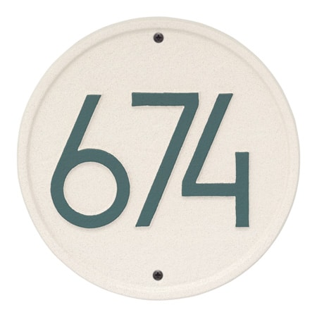 Whitehall Round Modern Address Plaque Product Image
