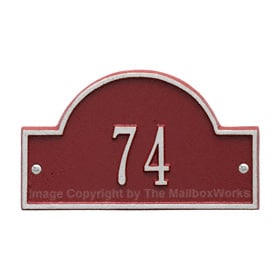 Whitehall Petite Arch Marker Red Silver