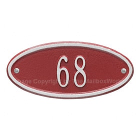 Whitehall Petite Madison Oval Red Silver