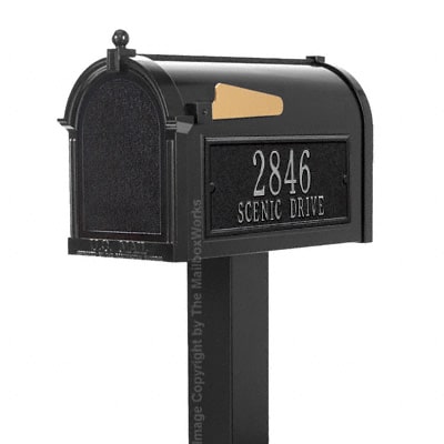 Whitehall Premium Mailbox Package Black Silver