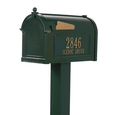 Whitehall Premium Mailbox Package Green Gold