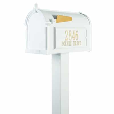 Whitehall Premium Mailbox Package White Gold