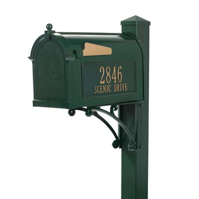 Whitehall Superior Mailbox Package Green Gold