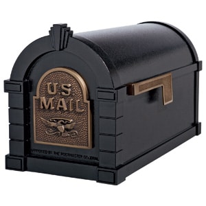 Eagle Keystone Mailbox Black Antique Bronze
